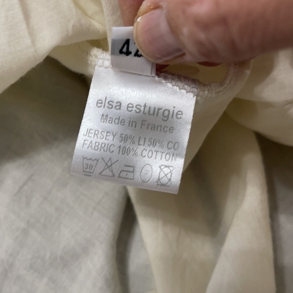 Elsa Esturgie Designer Ecru Tank Dress With Knit Tank Overlay P/10/A772 - Picture 8 of 9